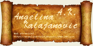 Angelina Kalajanović vizit kartica